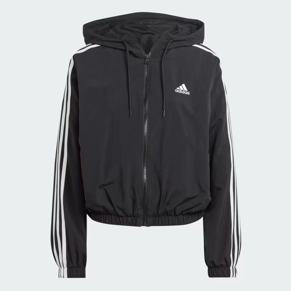 $70 NEW WITH TAGS Adidas Womens Essentials 3-Stripes Woven Windbreaker S HT3399